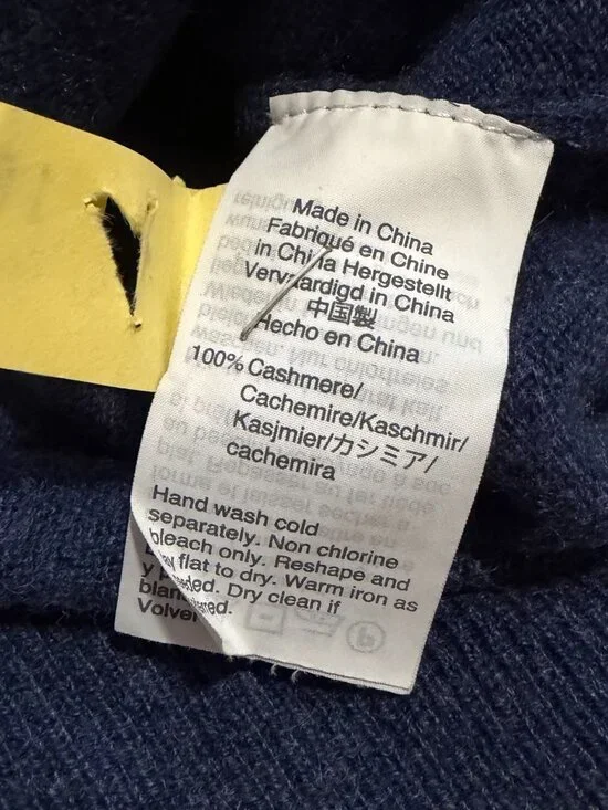 J. Crew Blue 100% Cashmere Crewneck Crew Sweater – Size S / Small - Picture 7 of 8